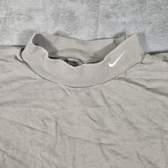 NIKE Y2K Silver Tag Mock Neck Turtleneck Sweatshirt Embroidered Swoosh MEN'S XXL - Picture 3 of 10